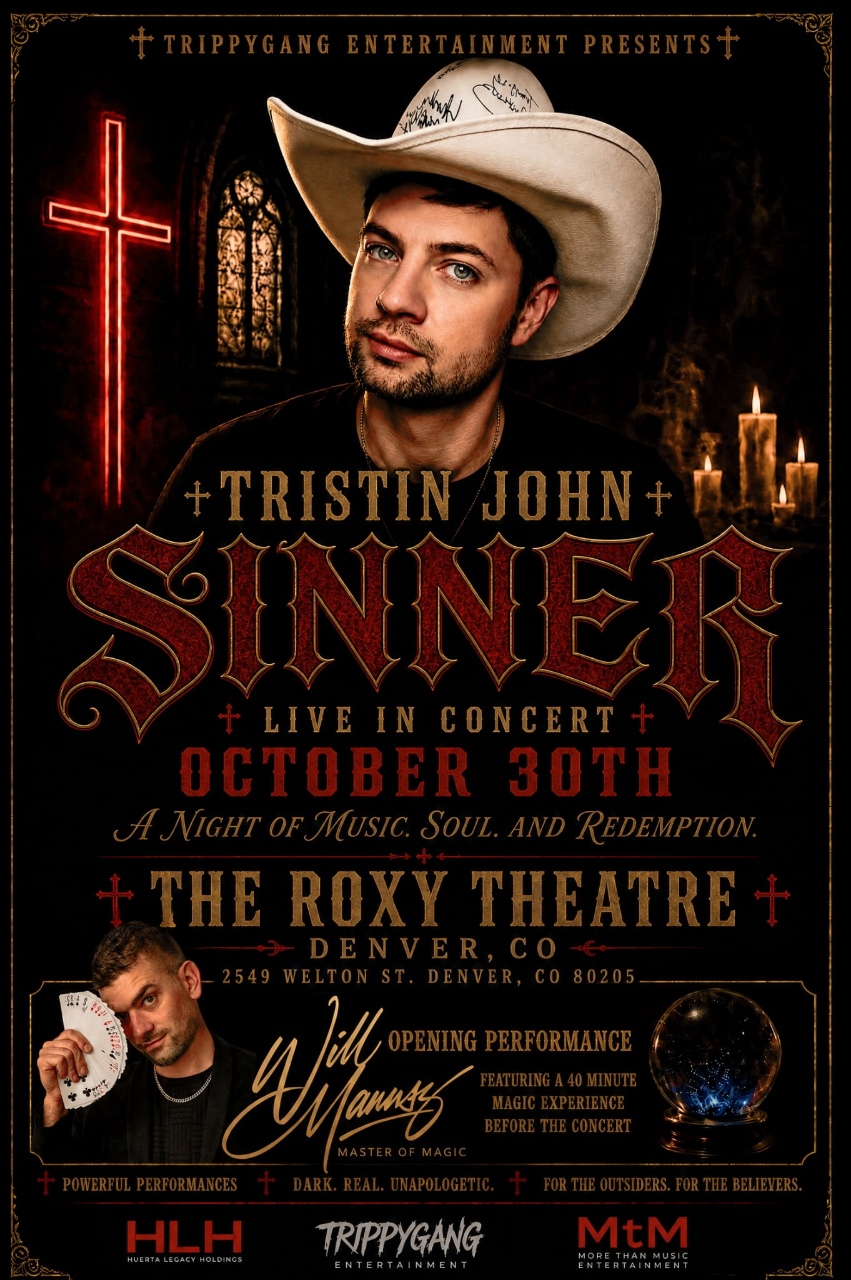 Tristin John SINNER tour poster